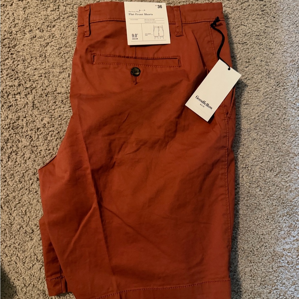 Goodfellow & Co Men's Terracotta Flat Front Shorts